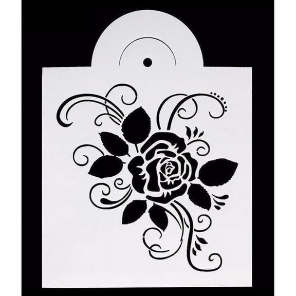 6x6 Rose and Flower Beauty and The Beast Themed Stencil