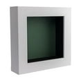 thumbnail image 1 of 6x6 Shadow Box Frame In White With A 1 3/4" Usable Depth Includes Hunter Green Acid-Free Backing,, 1 of 6