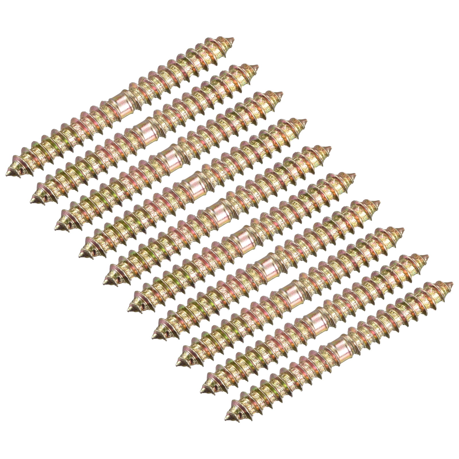 6x60mm Hanger Bolts, 80 Pack Double Ended Thread Wood to Wood Dowel Screws