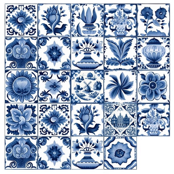 6x6inch 24 Pcs Peel and Stick Tile Wall Sticker,Self-Adhesive Water-Proof Backsplash Wall Tile Sticker for Kitchen Bathroom Decor