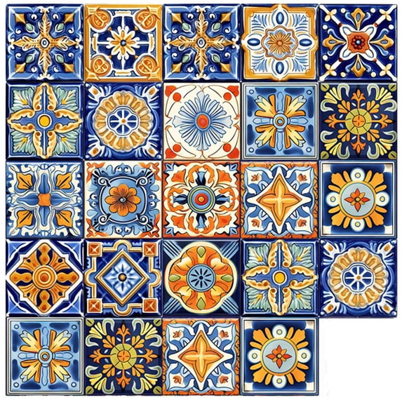 6x6inch 24 Pcs Peel and Stick Tile Wall Sticker,Self-Adhesive Water-Proof Backsplash Wall Tile Sticker for Kitchen Bathroom Decor
