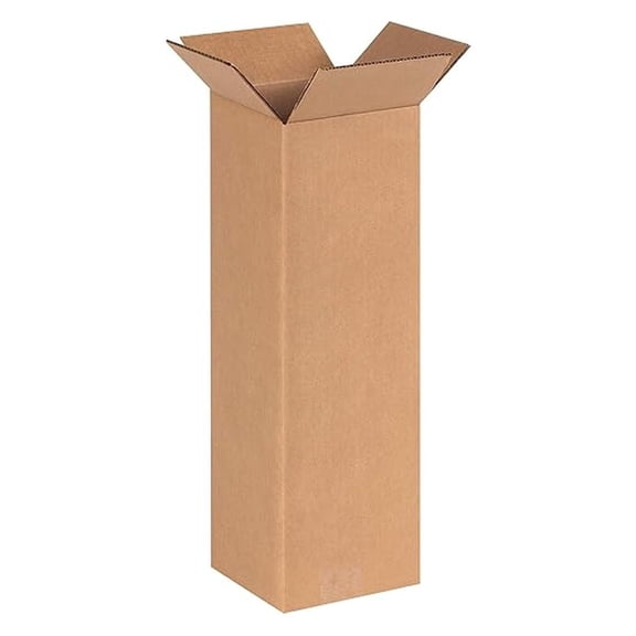 6x6x18 Tall Corrugated Boxes, Tall, 6L x 6W x 18H, Pack of 25 | Shipping, Packaging, Moving, Storage Box for Home or Business, Strong Wholesale Bulk Boxes