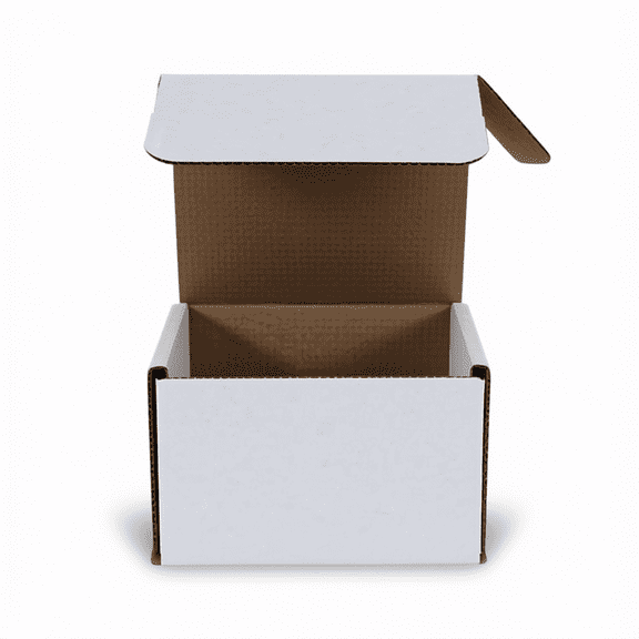 6x6x4 Inch Shipping Boxes - 50 Pack White Foldable Corrugated Cardboard Mailers for Mailing, Moving, Storage and Organizing - Lightweight Crush-Resistant Bulk Boxes