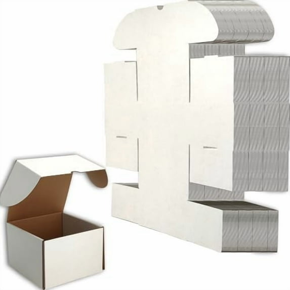 6x6x4 inches Small Shipping Boxes Set of 25 - White Mailer Corrugated ...
