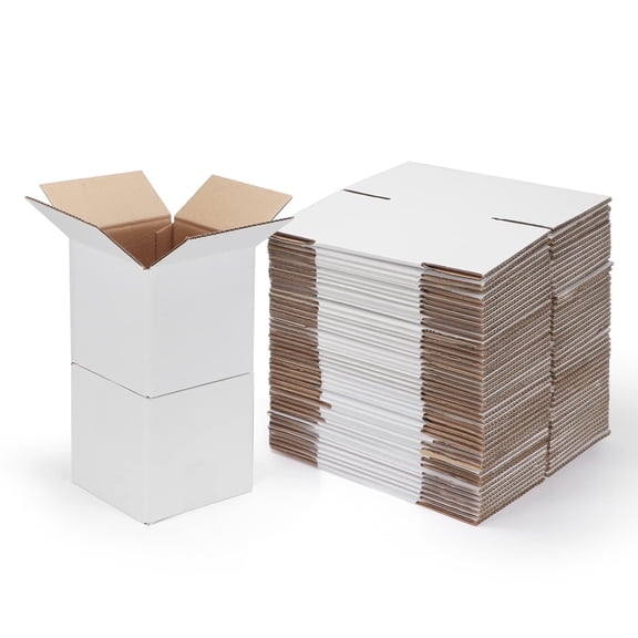6x6x6 Corrugated Cardboard Shipping Boxes 40 Pack for Mailing and Storage