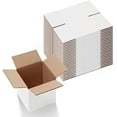 thumbnail image 1 of 6x6x6 Inches Shipping Boxes Set of 25, White Corrugated Cardboard Box for Packing Mailing Small Business, 1 of 7