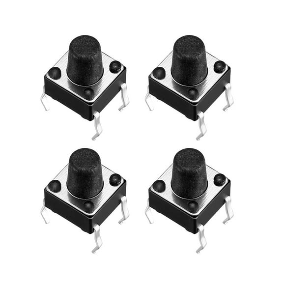 6x6x7.5mm Panel Momentary 4-Pin PCB DIP Tact Push Button Switch 10PCS