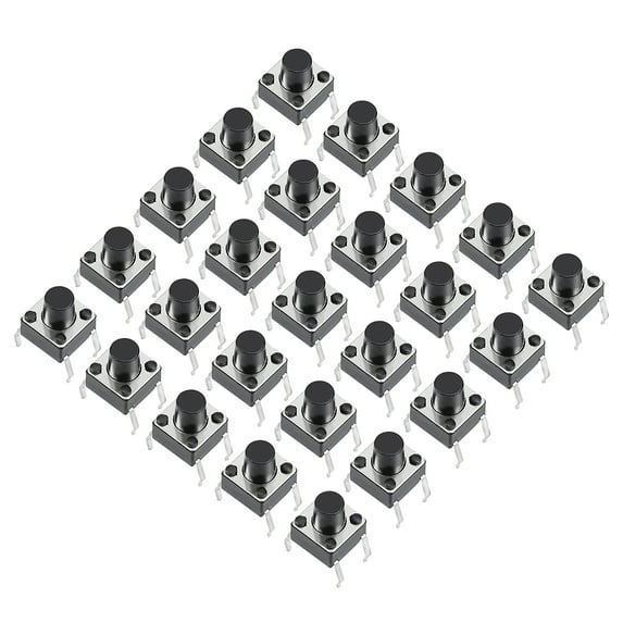 6x6x7mm Panel PCB Momentary Tactile Tact Push Button Switch DIP 25PCS