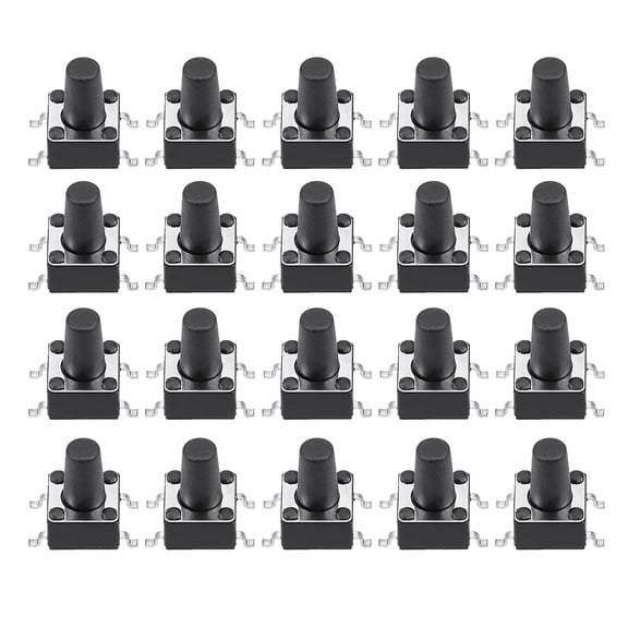 6x6x9mm Panel PCB Surface Mounted Devices SMT Mount 4 Pins Push Button SPST Tact Switch 20PCS