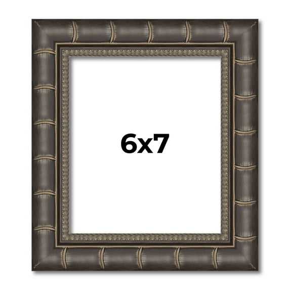 6x7 Frame Black Bamboo Solid Wood Picture Frame Width 1.5 Inches | Interior Frame Depth 0.5 Inches