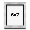 thumbnail image 1 of 6x7 Frame Brushed Silver Solid Wood Picture Frame | 0.75 Inch Moulding Width | Rabbet Depth 0.75, 1 of 5