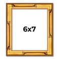 thumbnail image 1 of 6x7 Frame Gold Bamboo Solid Wood Picture Frame | 1 Inch Moulding Width | Interior Frame Depth 0.75, 1 of 8