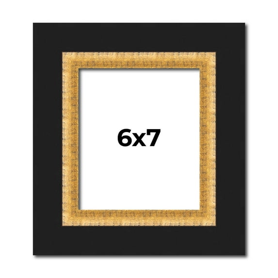 6x7 Frame Gold Real Wood Picture Frame Width 2.25 Inches | Interior Frame Depth 0.5 Inches |