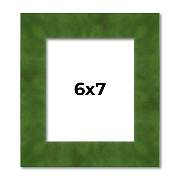 6x7 Frame Green Burl Solid Wood Picture Frame | 1.75 Inches Moulding Width | Interior Frame Depth