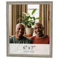 thumbnail image 1 of 6x7 Frame Grey Solid Wood Picture Frame Width 1 Inches | Interior Frame Depth 0.5 Inches |, 1 of 8