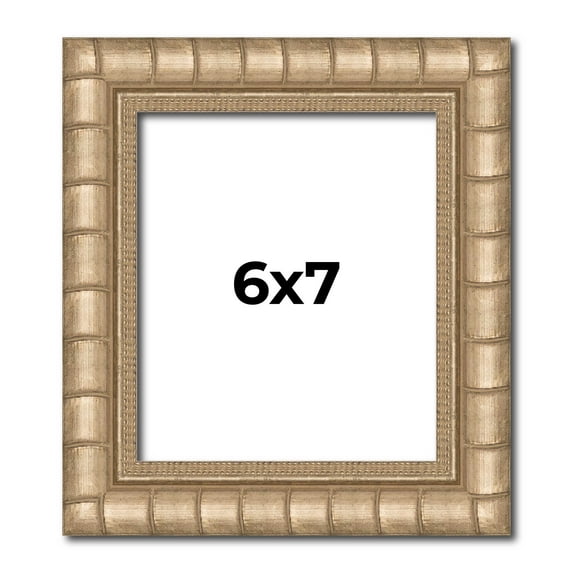 6x7 Frame Silver Real Wood Picture Frame Width 1.5 inches | Interior Frame Depth 0.5 inches |