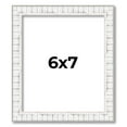 thumbnail image 1 of 6x7 Frame White Real Wood Picture Frame Width 0.75 inches | Interior Frame Depth 0.5 inches |, 1 of 8