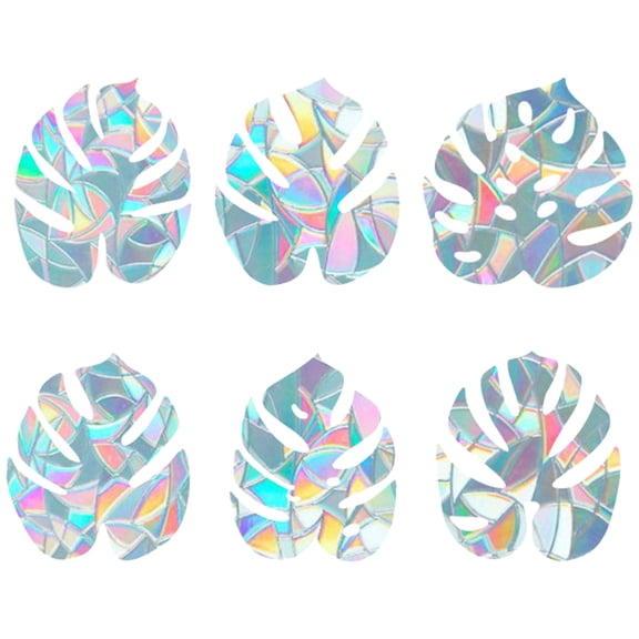6x7 Inch Leaf Window Clings Static Rainbow Window Stickers Anti-Collision Glass Decals Sun Catcher Decorations Non Adhesive Prismatic Vinyl