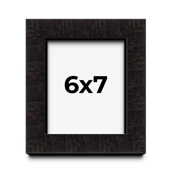 6x7 Shadow Box Black Solid Wood Display Picture Frame | 1 Inch Rabbet Depth | | 1.375 Inch Moulding