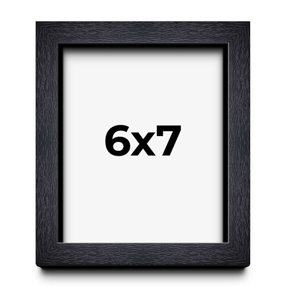 6x7 Shadow Box Frame Black | 1 Inches Deep Real Wood Farmhouse Shadowbox Display Frame | UV