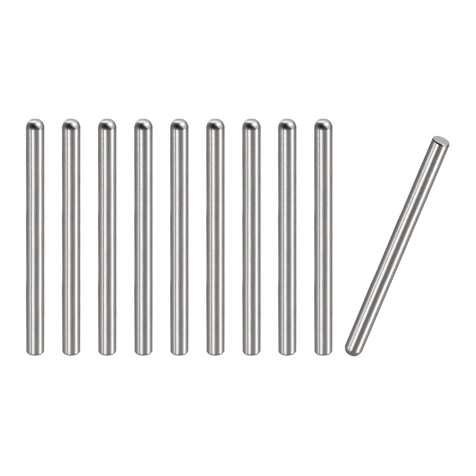 6x70mm Dowel Pins, 10 Pack Round Head Flat Chamfered End Dowel Pin