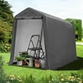 6x7FT Outdoor Storage Shed, Heavy Duty Portable Storage Shed, Portable
