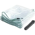 thumbnail image 1 of 6x8 Feet Clear Tarps Heavy Duty Waterproof with Grommets Outdoor Camping Car Roof Garden Ground Pool Firewood Canvas Plastic Polyvinyl Tarp Sheeting 14Mil Thick, 1 of 6