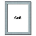 thumbnail image 1 of 6x8 Frame Blue Scuffed Farm Board Solid Wood Picture Frame Width 0.75 Inches | Interior Depth 0.5, 1 of 8