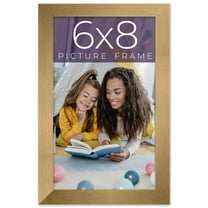 6x8 Frame Gold Bronze Solid Wood Picture Frame Width 0.75 Inches | Interior Frame Depth 0.5 Inches