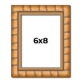thumbnail image 1 of 6x8 Frame Gold Real Wood Picture Frame Width 1.5 inches | Interior Frame Depth 0.5 inches | Bhutan, 1 of 8