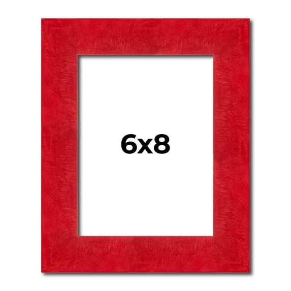 6x8 Frame Red Burl Solid Wood Picture Frame Width 1.75 Inches | Interior Frame Depth 0.5 Inches |