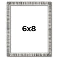 thumbnail image 1 of 6x8 Frame Silver Grey Distressed Solid Wood Picture Frame | 0.75 Inch Moulding Width | Interior, 1 of 8