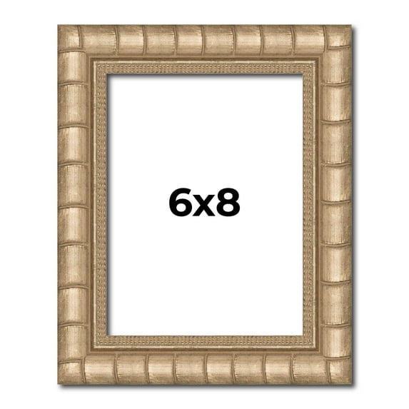 6x8 Frame Silver Real Wood Picture Frame Width 1.5 inches | Interior Frame Depth 0.5 inches |