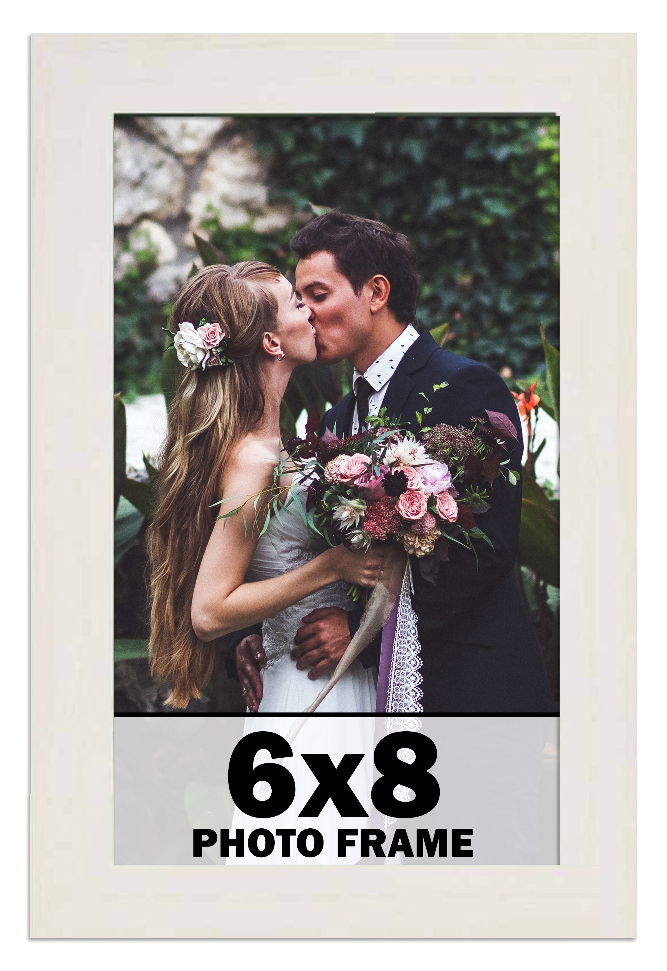 6x8 Frame White Wash Picture Frame Complete Modern Photo Frame