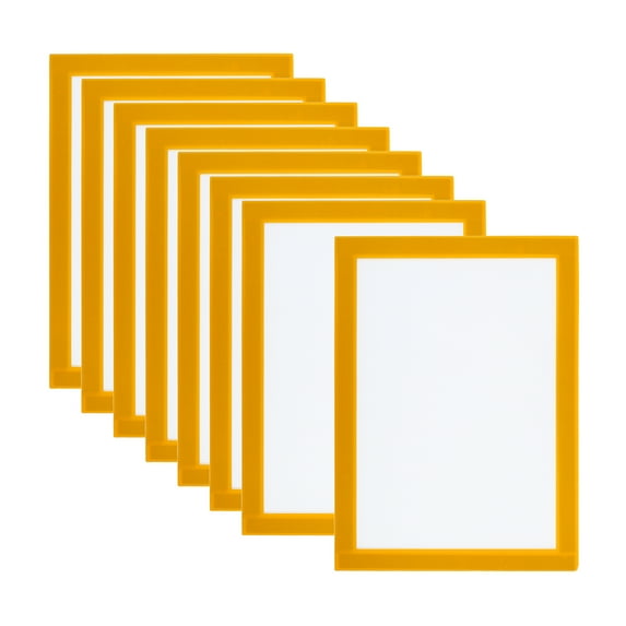 6x8 Magnetic Picture Frame, 8pcs A5 Magnetic Frame Magnetic Photo Frames Self-Adhesive for Refrigerator, Yellow