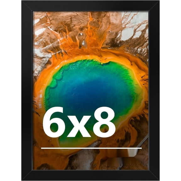 6x8 Picture Frame for Wall Display, 6x8 Black Picture Frame with Shatter Resistant Plexiglass, Stable and Sturdy 6 x 8 Poster Frame for Wall Display, Handpicked Gift Collection, 1 Pack