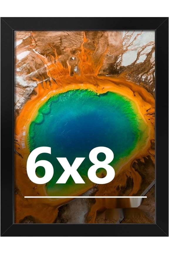 6x8 Picture Frame for Wall Display, 6x8 Black Picture Frame with Shatter Resistant Plexiglass, Stable and Sturdy 6 x 8 Poster Frame for Wall Display, Handpicked Gift Collection, 1 Pack