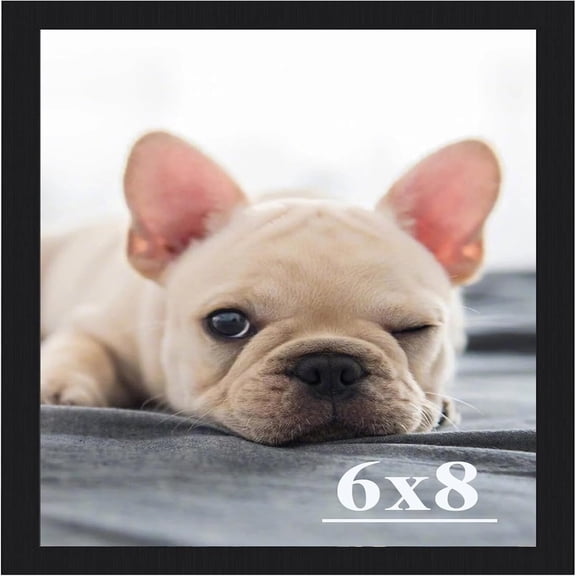 6x8 Picture Frames,Simple Designed Photo Frame,Certificate Document Frame for Horizontal and Vertical Formats,6x8 Poster Photo Frame Wall Gallery Home Office Decor,Black