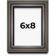 thumbnail image 1 of 6x8 Shadow Box Frame Brown Cherry | 2.625 Inches Deep Pine Wood Traditional Shadowbox Display Frame, 1 of 8
