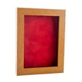 thumbnail image 1 of 6x8 Shadow Box Frame Light Brown Wood | With a 3/4" Usable Display Depth | Includes a Red Real, 1 of 6