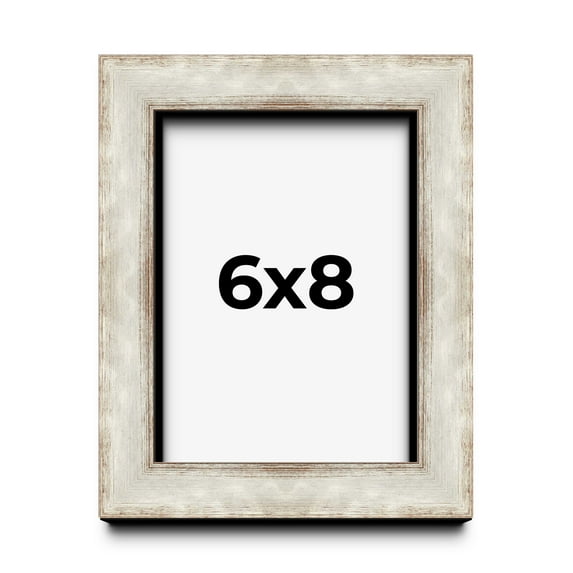 6x8 Shadow Box Frame Silver | 1.625 Inches Deep Real Wood Contemporary Shadowbox Display Frame | UV