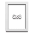 thumbnail image 1 of 6x8 Shadow Box Frame White | 1 Inches Deep Real Wood Contemporary Shadowbox Display Frame | UV, 1 of 6