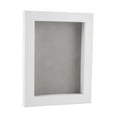 thumbnail image 1 of 6x8 Shadow Box Frame White Wood | With a 3/4" Usable Display Depth | Includes a Light Grey Real, 1 of 6