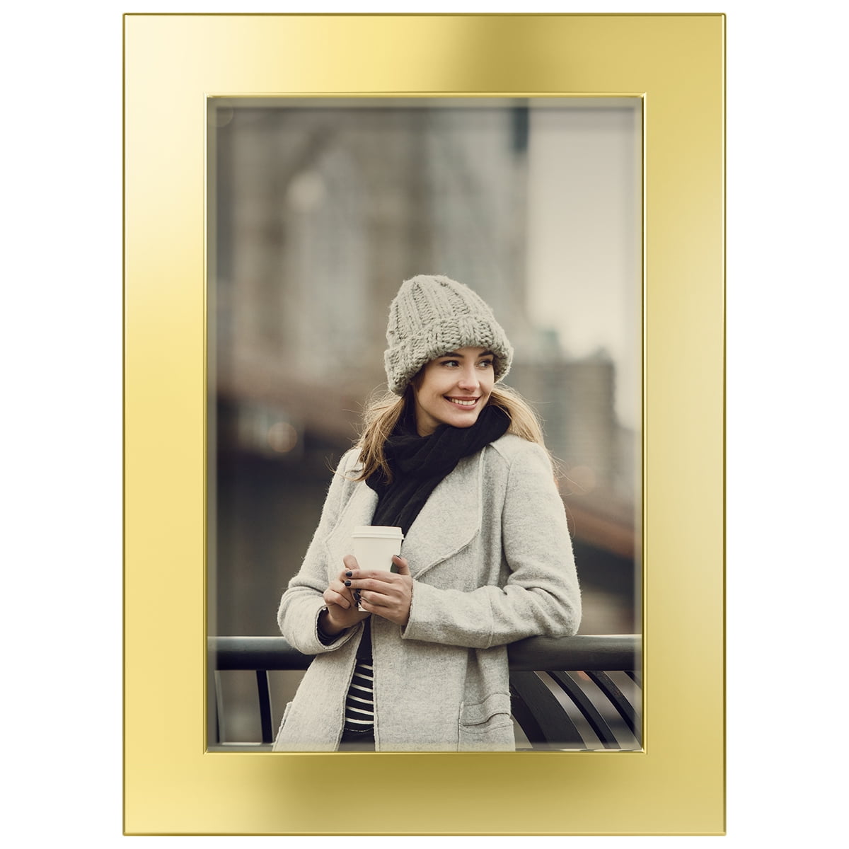 6x8 Solid Wood Picture Frame - Gold