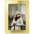 thumbnail image 1 of 6x8 Solid Wood Picture Frame - Gold, 1 of 6
