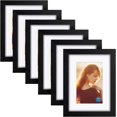 6x8 inch Picture Frames Made of Solid Wood and HD Glass Display Photos