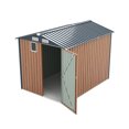 thumbnail image 1 of 6x8FT Outdoor Steel Storage Shed-Garden Tools & Bike Storage W/Lockable Doors, 1 of 26