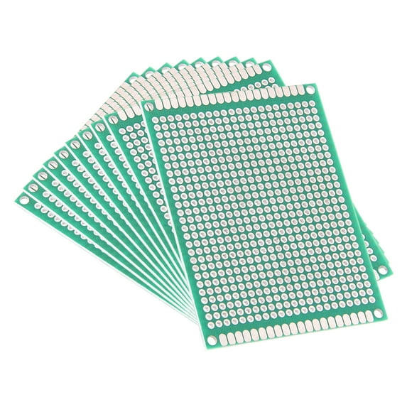 6x8cm Double Sided Universal Printed Circuit Board for DIY Soldering 10Pcs