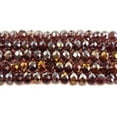 thumbnail image 1 of 6x8mm 72 Beads 22" Fuchsia With Ab Glass Faceted Rondelle Beads With Ab Finish Genuine Gemstone Natural Jewelry Making, 1 of 1