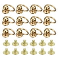 thumbnail image 1 of 6x8mm Ball Head Stud Rivets Screw Back with O Ring, 12Pack Button Nipple Rivet, Gold Tone, 1 of 4